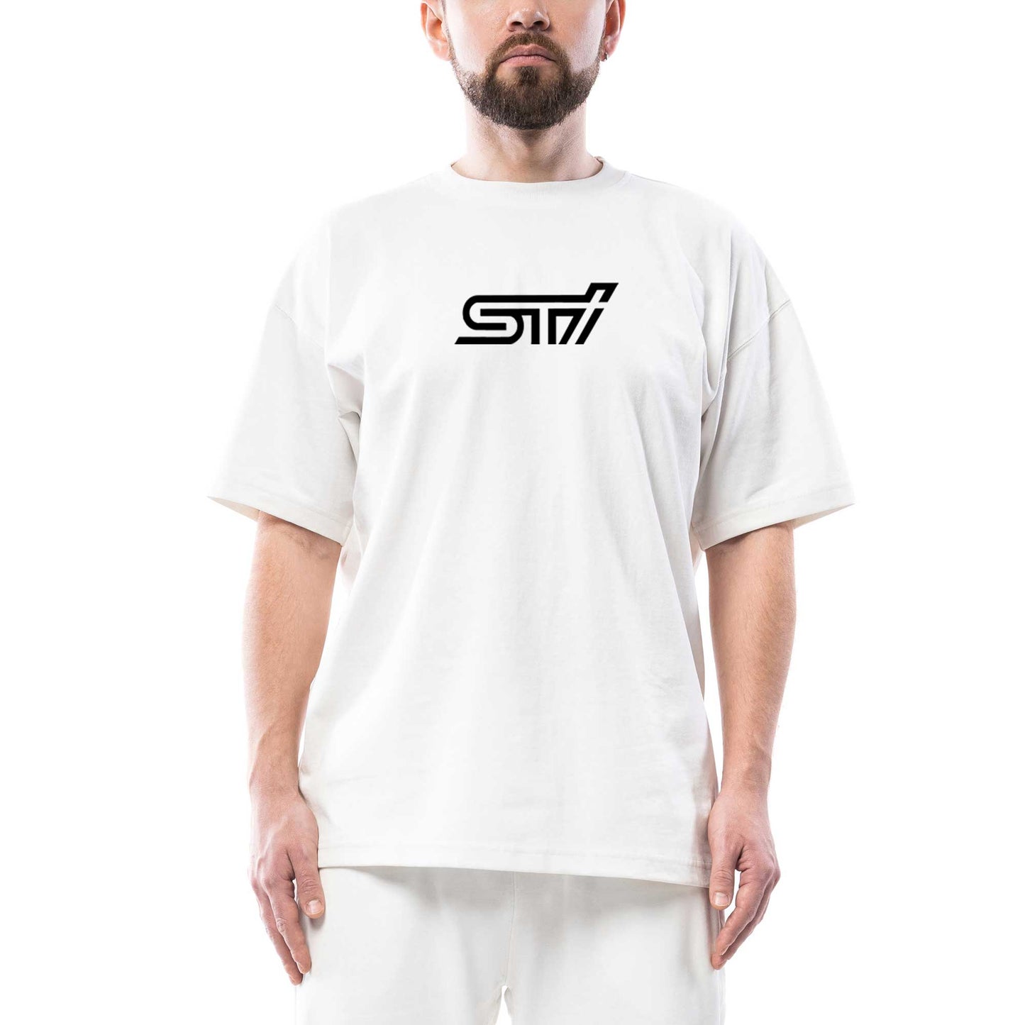 Subaru STI Logo Oversize Beyaz Tişört