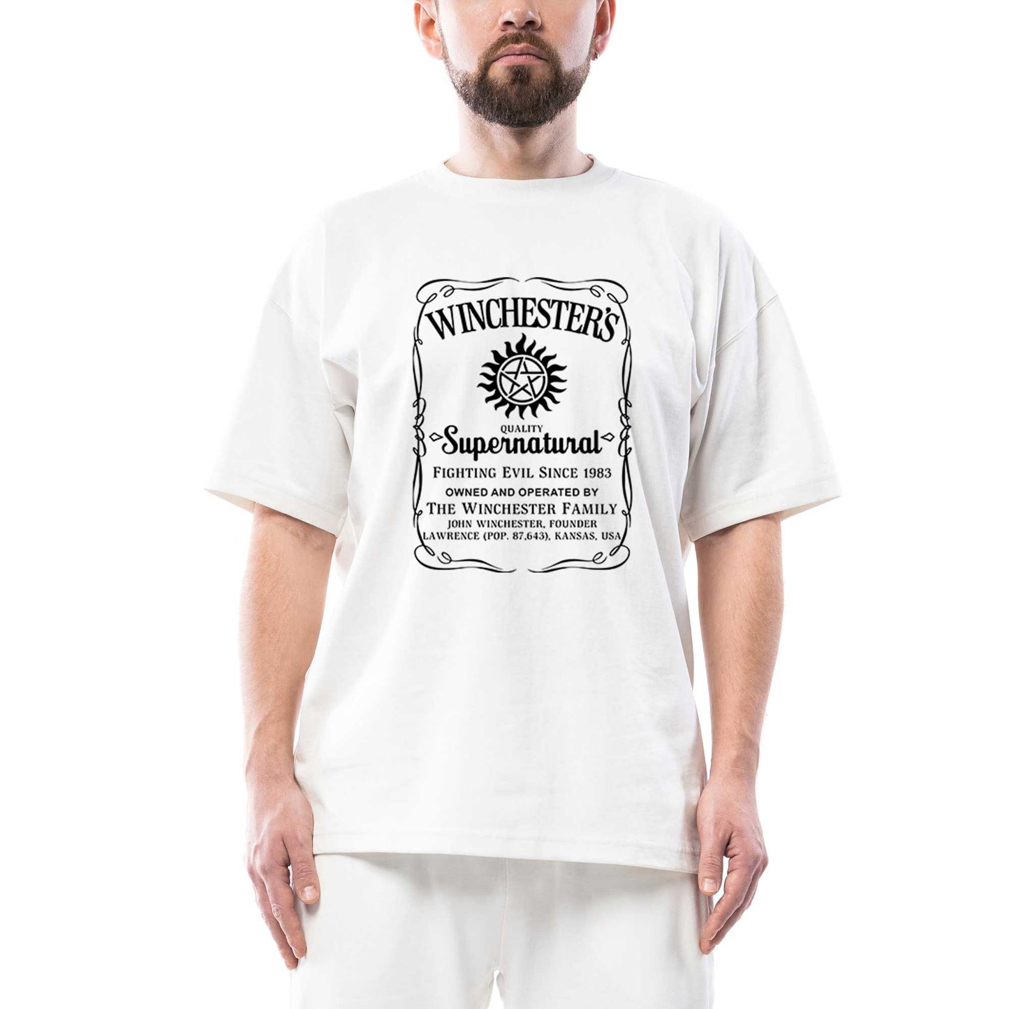 SuperNatural Winchester's Oversize Beyaz Tişört
