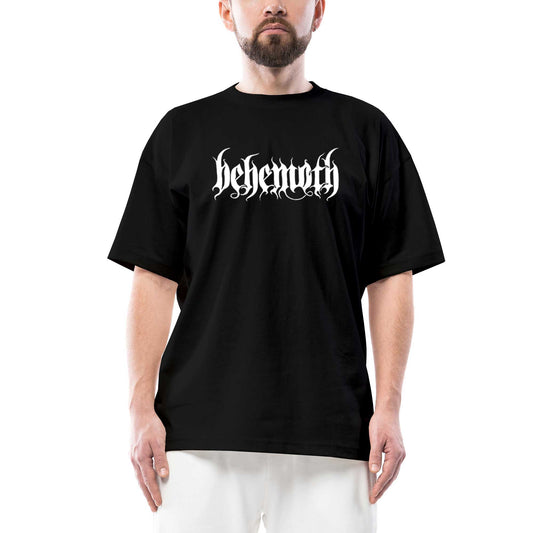 Behemoth Classic Logo Oversize Siyah Tişört