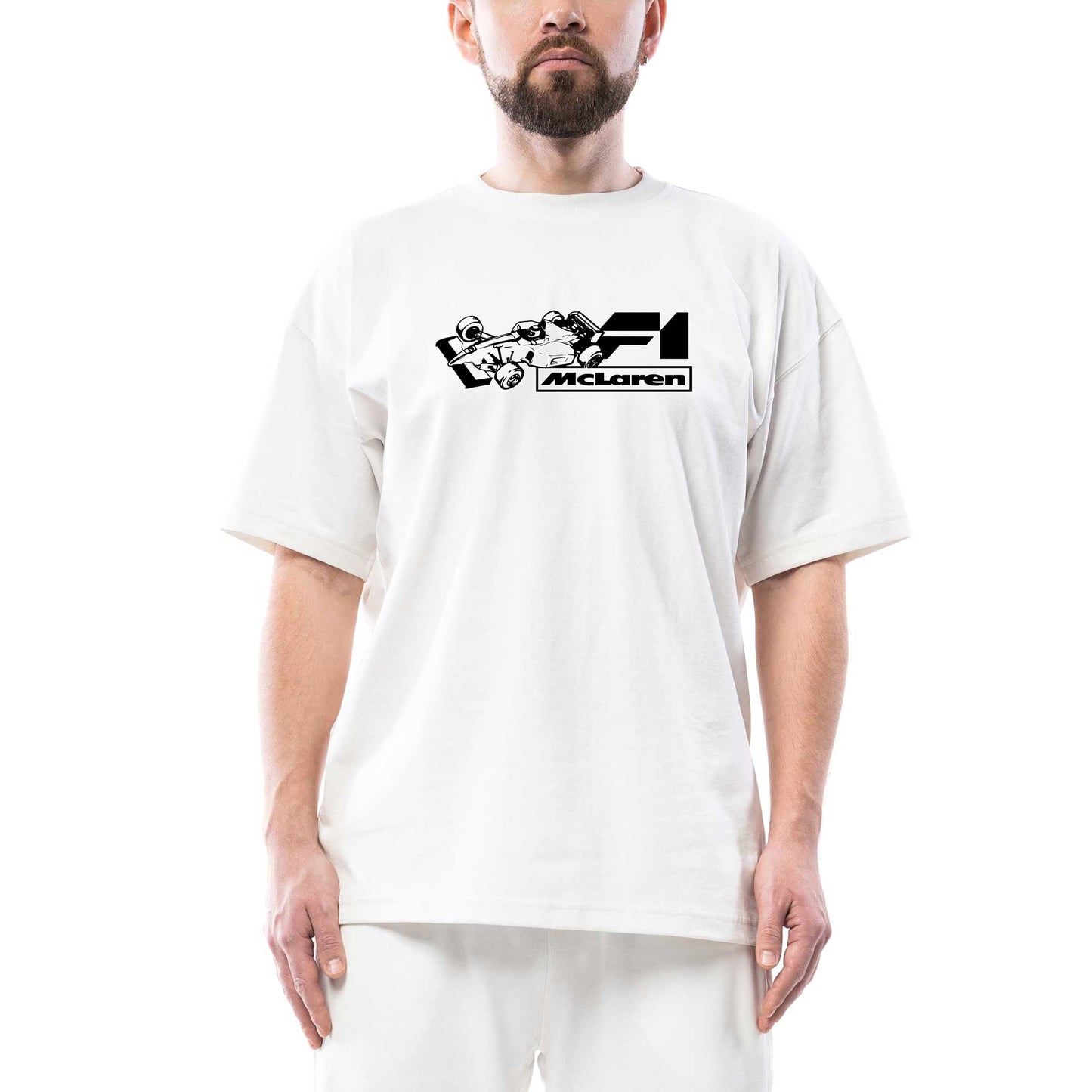 F1 McLaren Oversize Beyaz Tişört