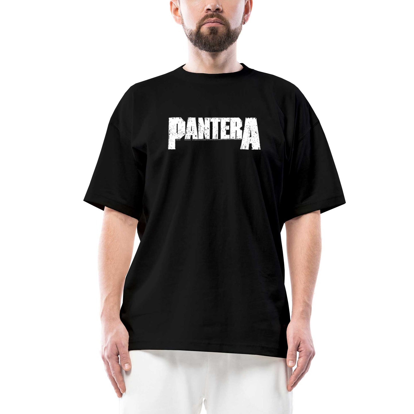 Pantera Logo Oversize Siyah Tişört