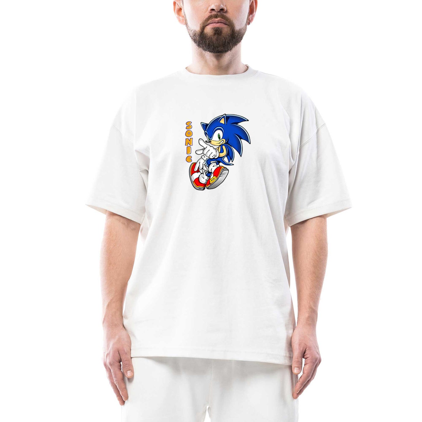 Sonic Walking Oversize Beyaz Tişört