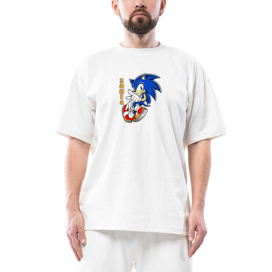 Sonic Walking Oversize Beyaz Tişört