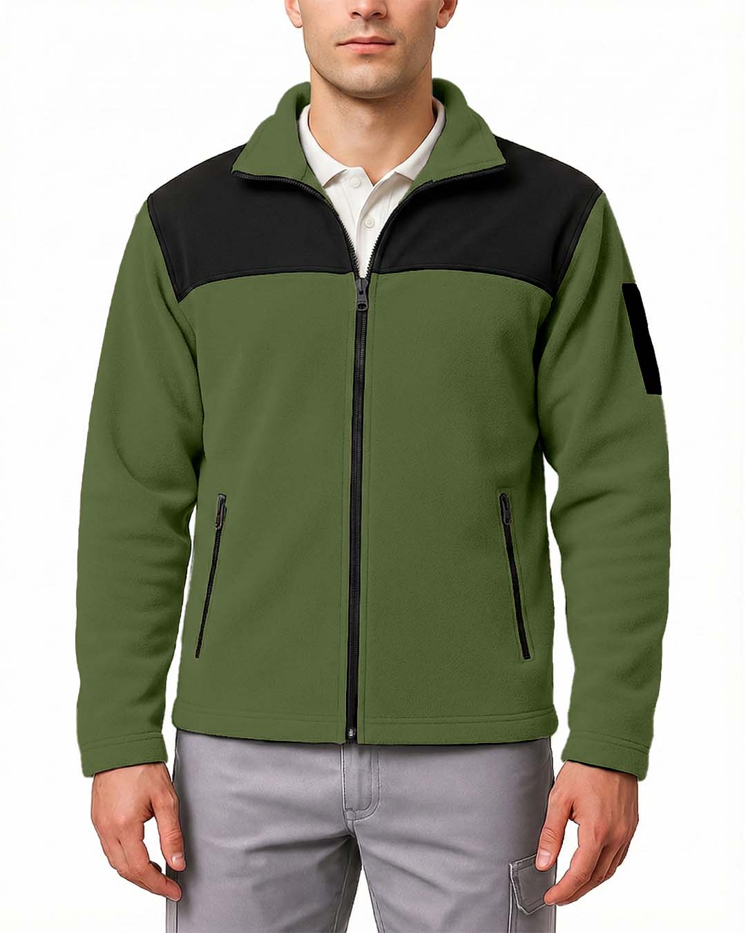 Softshell Polar Baskısız Yeşil Toptan