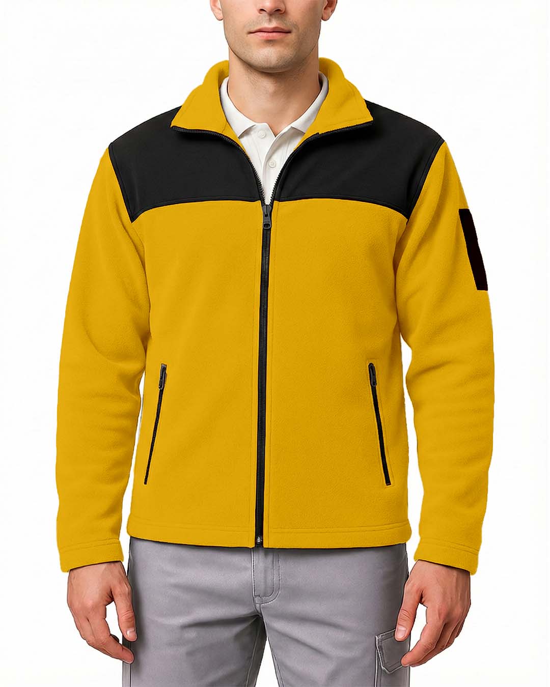 Softshell Polar Baskısız Sarı Toptan