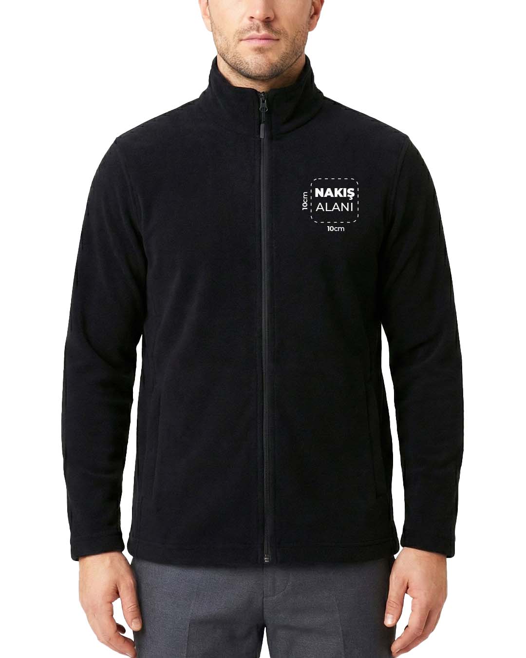 Polar Baskılı Nakışlı Siyah Toptan