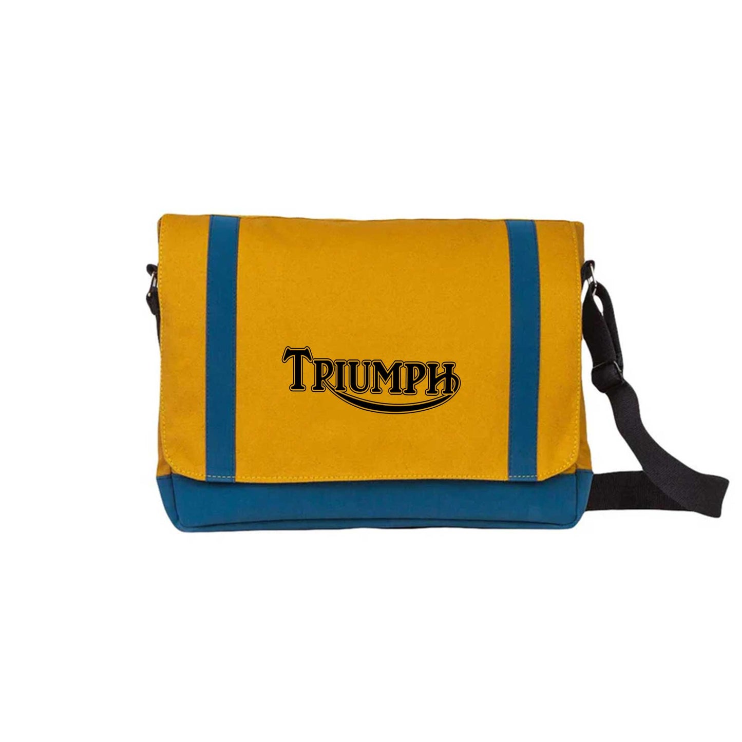 Triumph Motorcycles Logo Sarı Renk Postacı Çantası