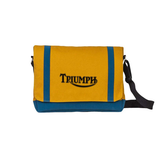 Triumph Motorcycles Logo Sarı Renk Postacı Çantası