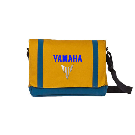 Yamaha MT07 Logo Blue Sarı Renk Postacı Çantası