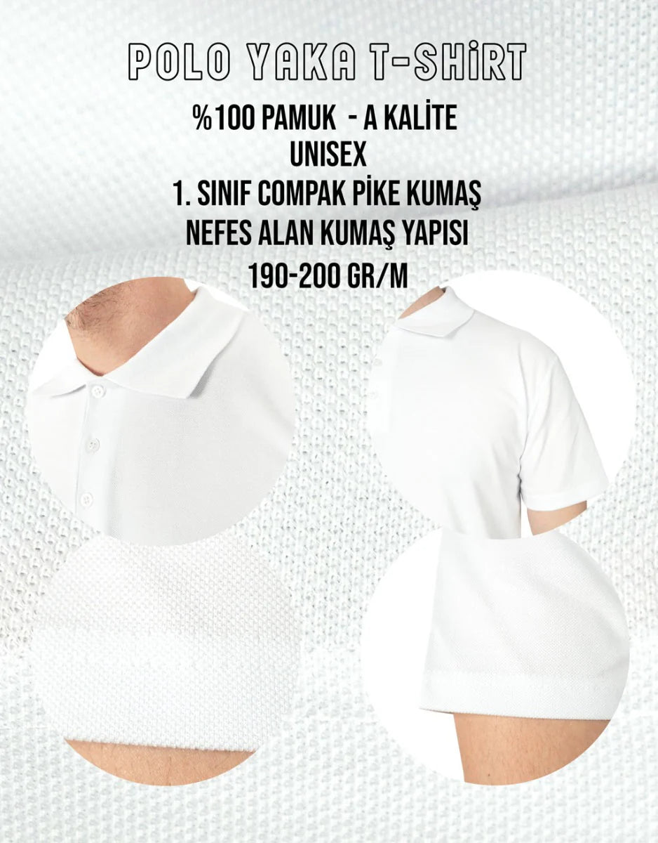Polo Yaka Tişört Beyaz Renk