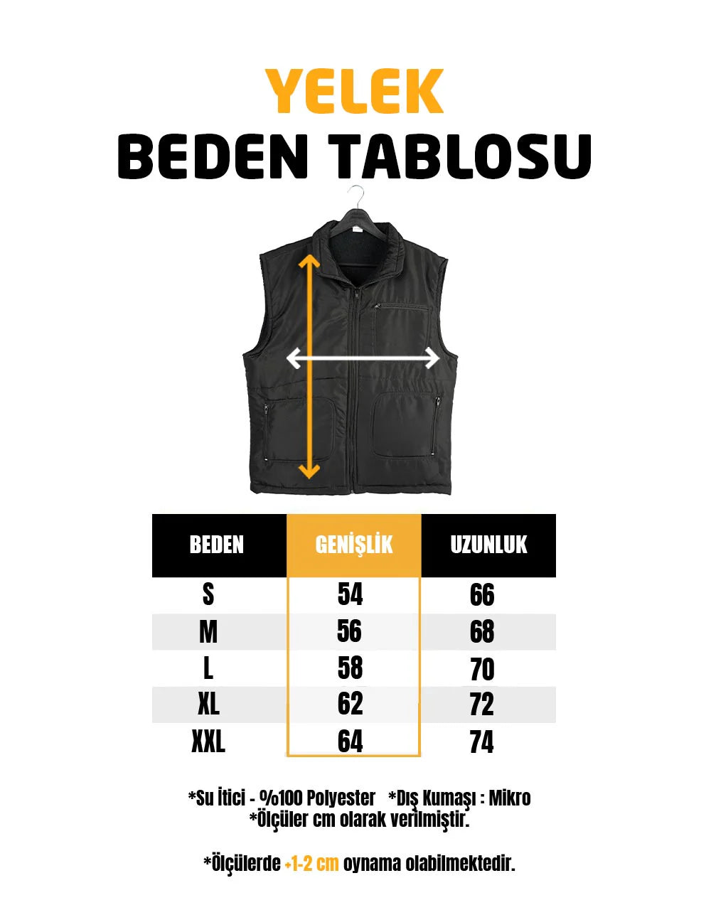 Yelek Baskısız İçi Polarlı Lacivert Renk