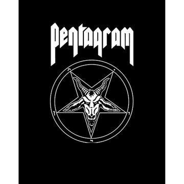 Pentagram Logo and Text 2 Büyük Sırt Patch Yama