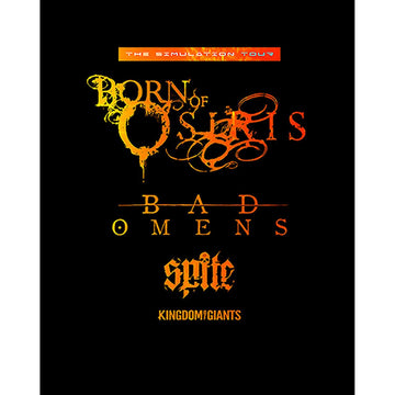 Born Of Osiris Simulation American Tour Büyük Sırt Patch Yama