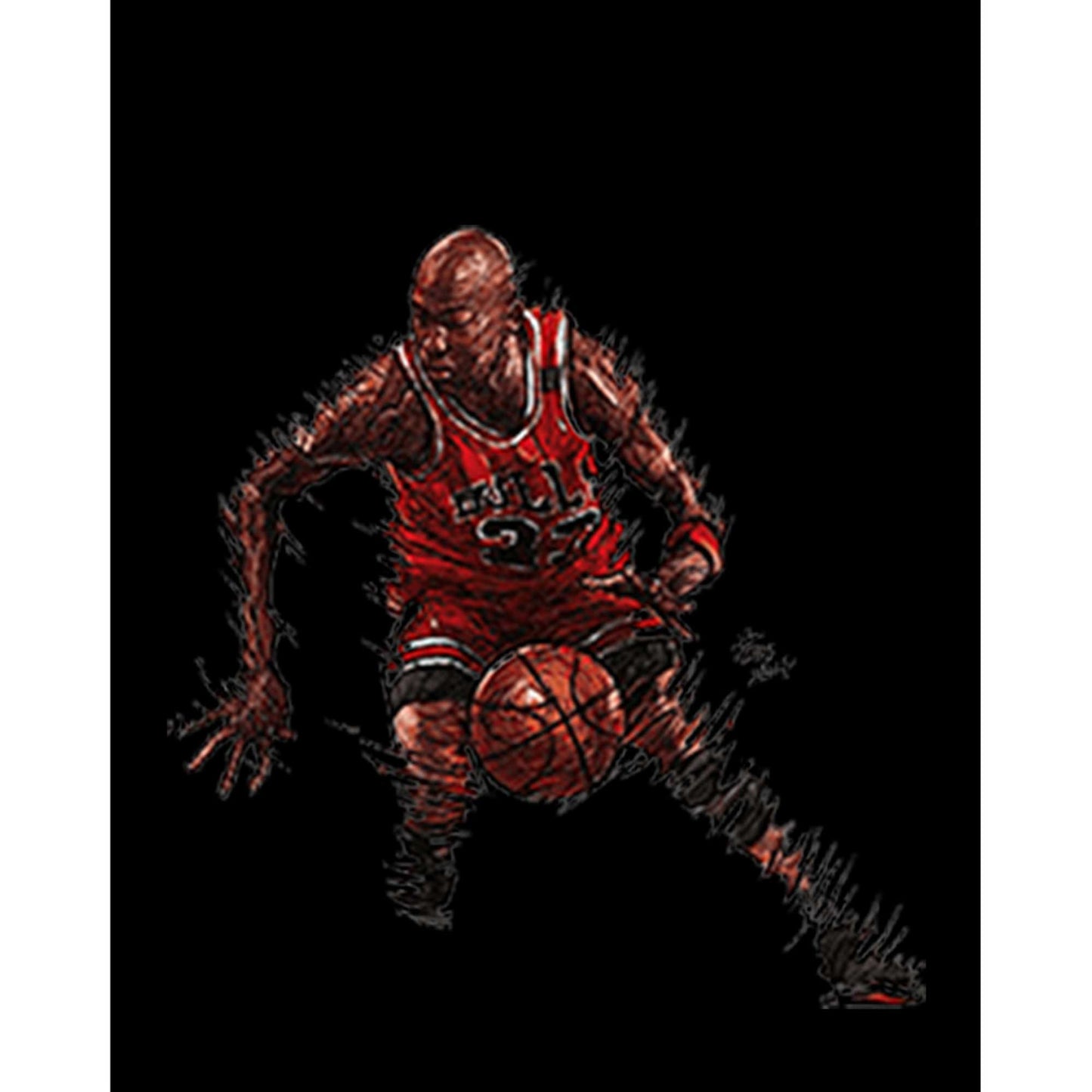 Micheal Jordan 23 Silhouette Büyük Sırt Patch Yama