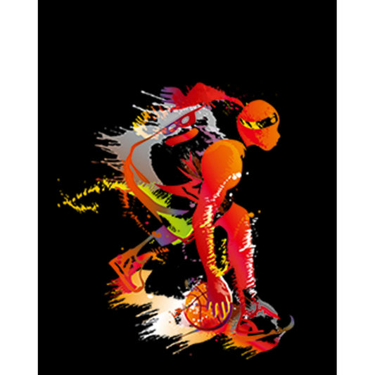 Red Basketball Between The Legs Büyük Sırt Patch Yama