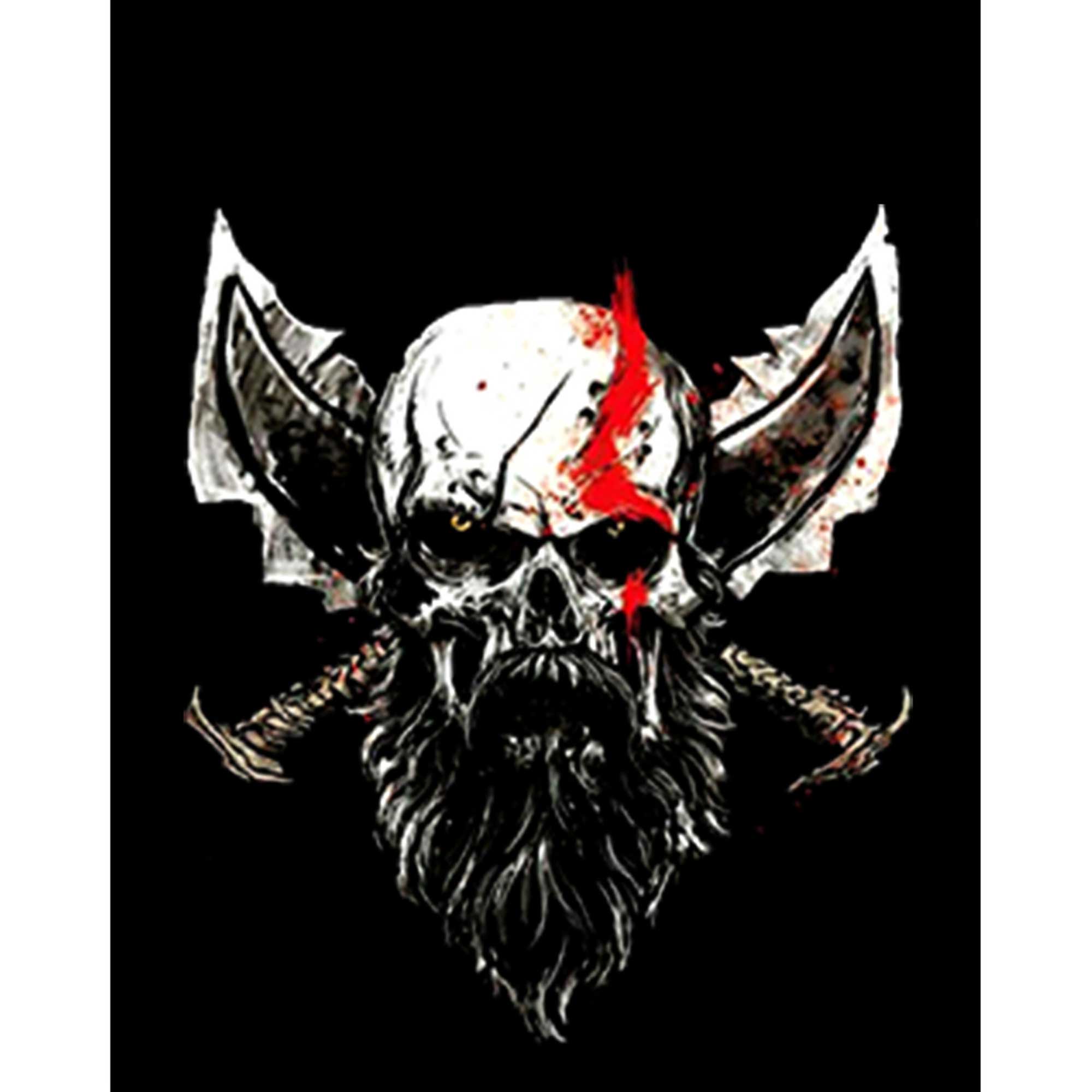 God Of War Skull Kratos Büyük Sırt Patch Yama