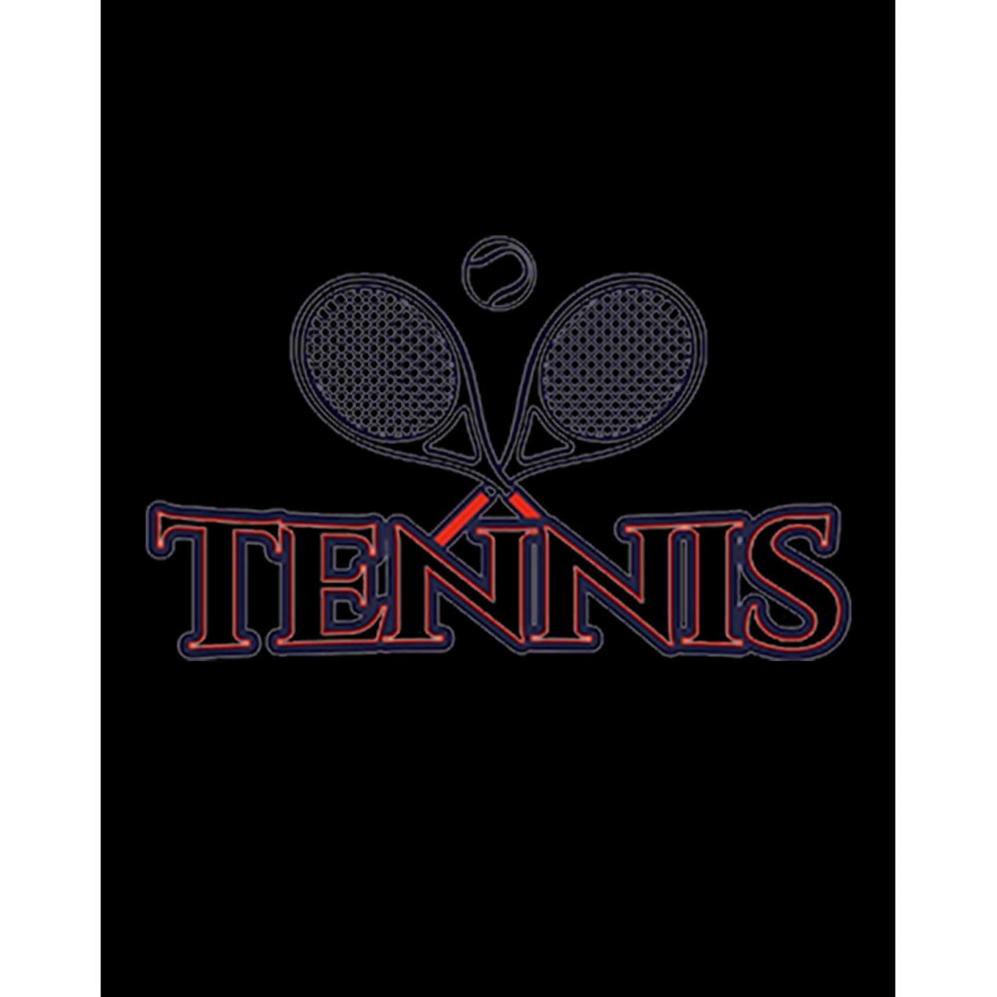 Tennis Retro Racket Büyük Sırt Patch Yama