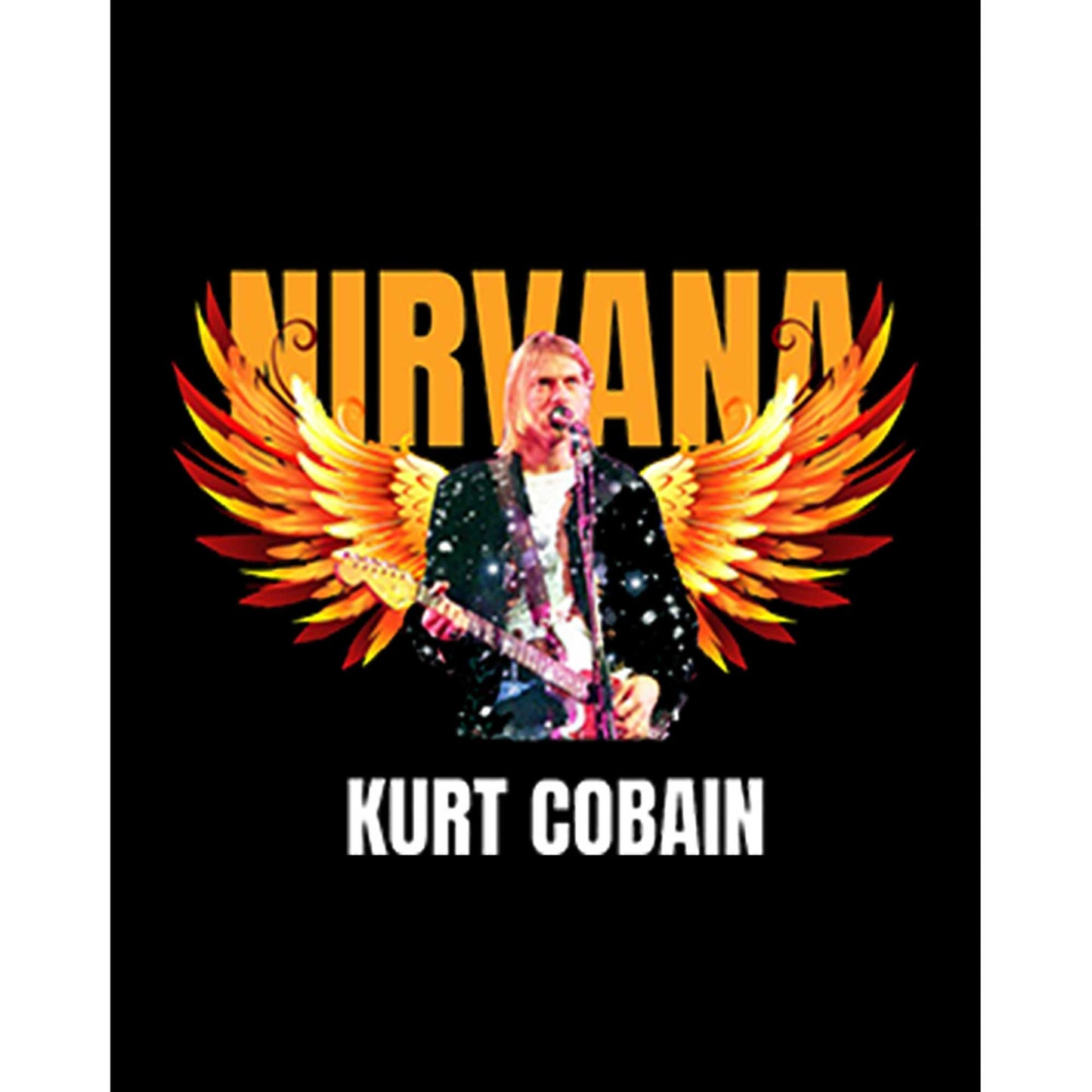 Nirvana Kurt Cobain Guitar Angel Büyük Sırt Patch Yama