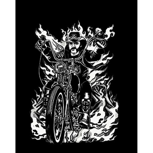 Motörhead Lemmy Kilmister Motorbike Fire Büyük Sırt Patch Yama