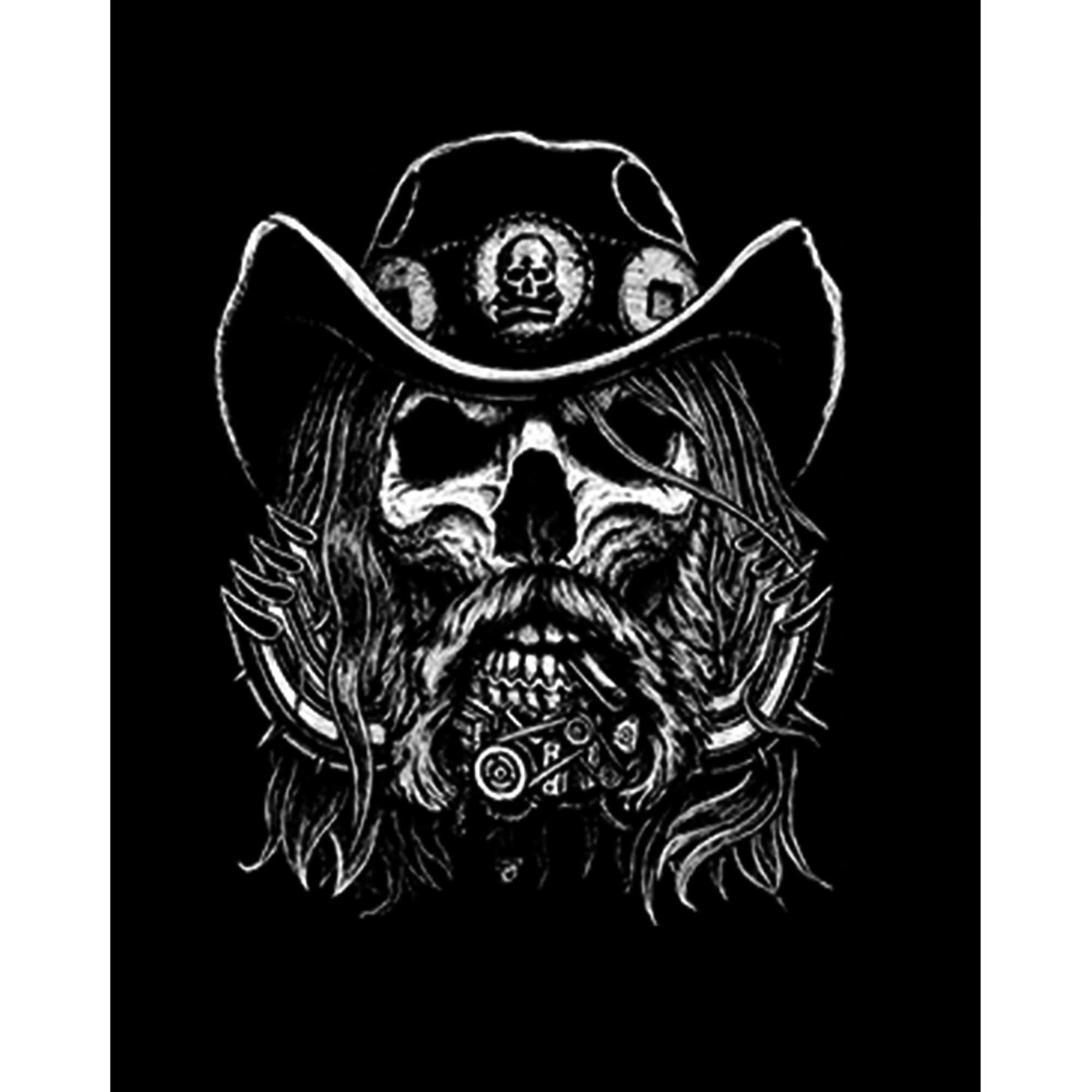 Motörhead Lemmy Kilmister Skull Portre Büyük Sırt Patch Yama