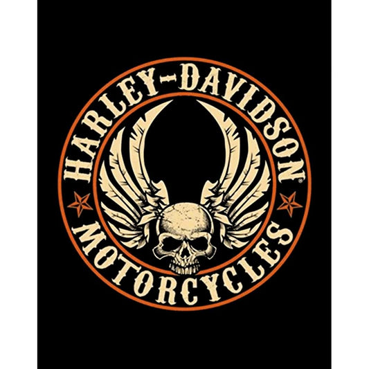 Harley Davidson Wings Skull Büyük Sırt Patch Yama