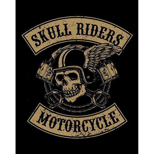 Moto Skull Riders Motorcycle Büyük Sırt Patch Yama