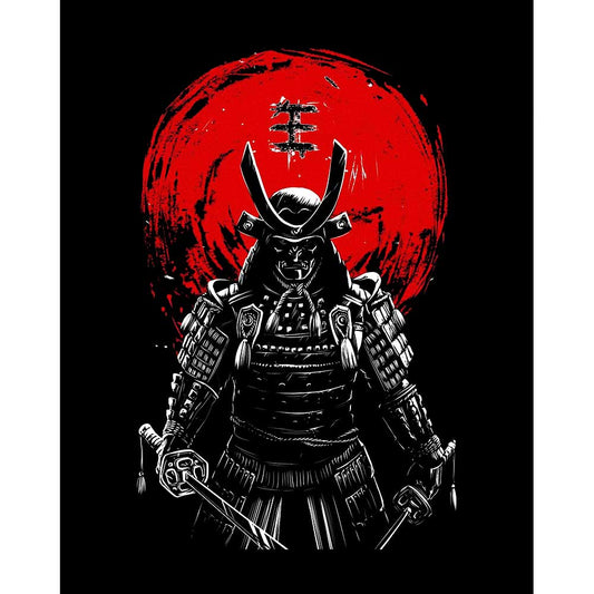Samurai Red Warrior Büyük Sırt Patch Yama