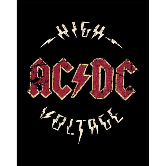 Ac Dc Logo Vintage Siyah Büyük Sırt Patch Yama