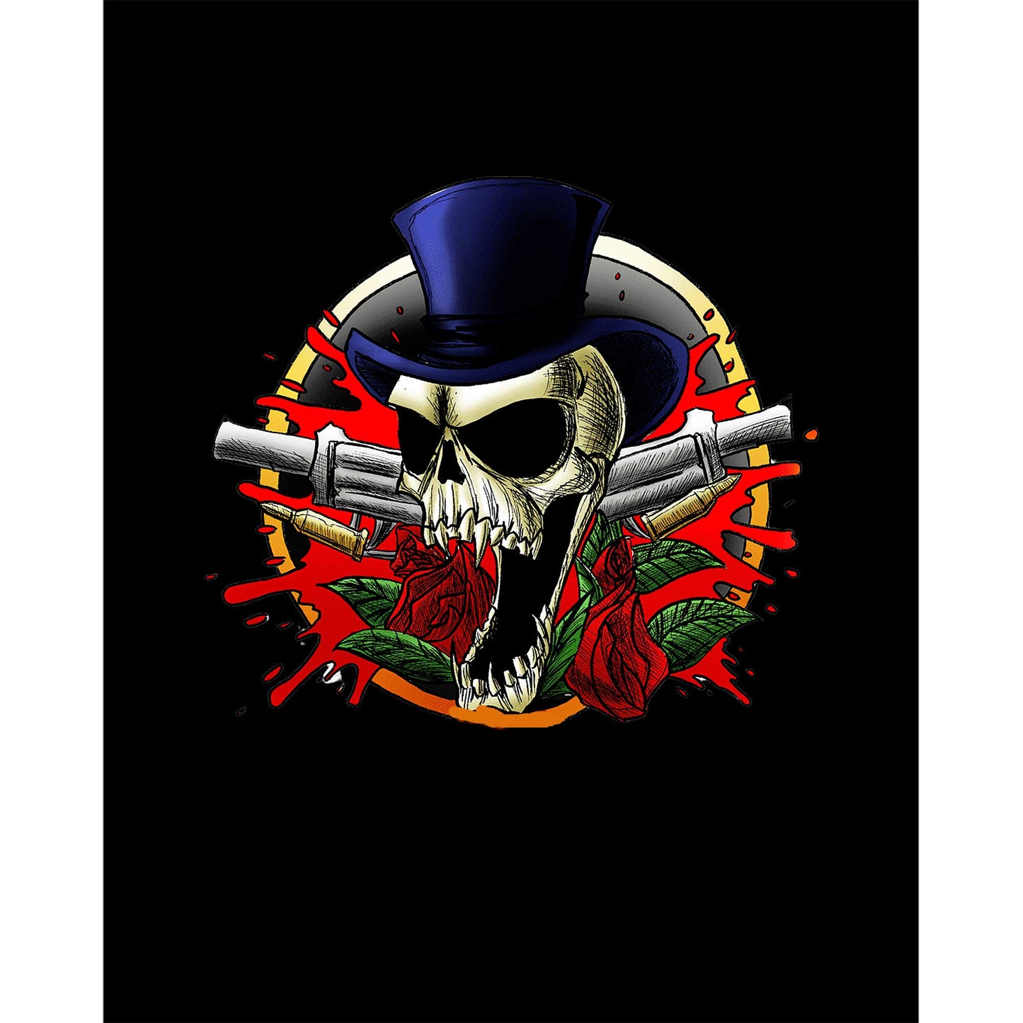 Guns N Roses Mr Skull Siyah Büyük Sırt Patch Yama