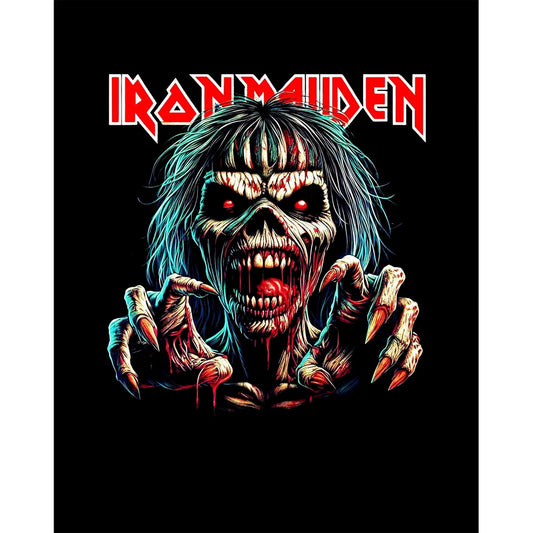Iron Maiden Zombie Siyah Büyük Sırt Patch Yama