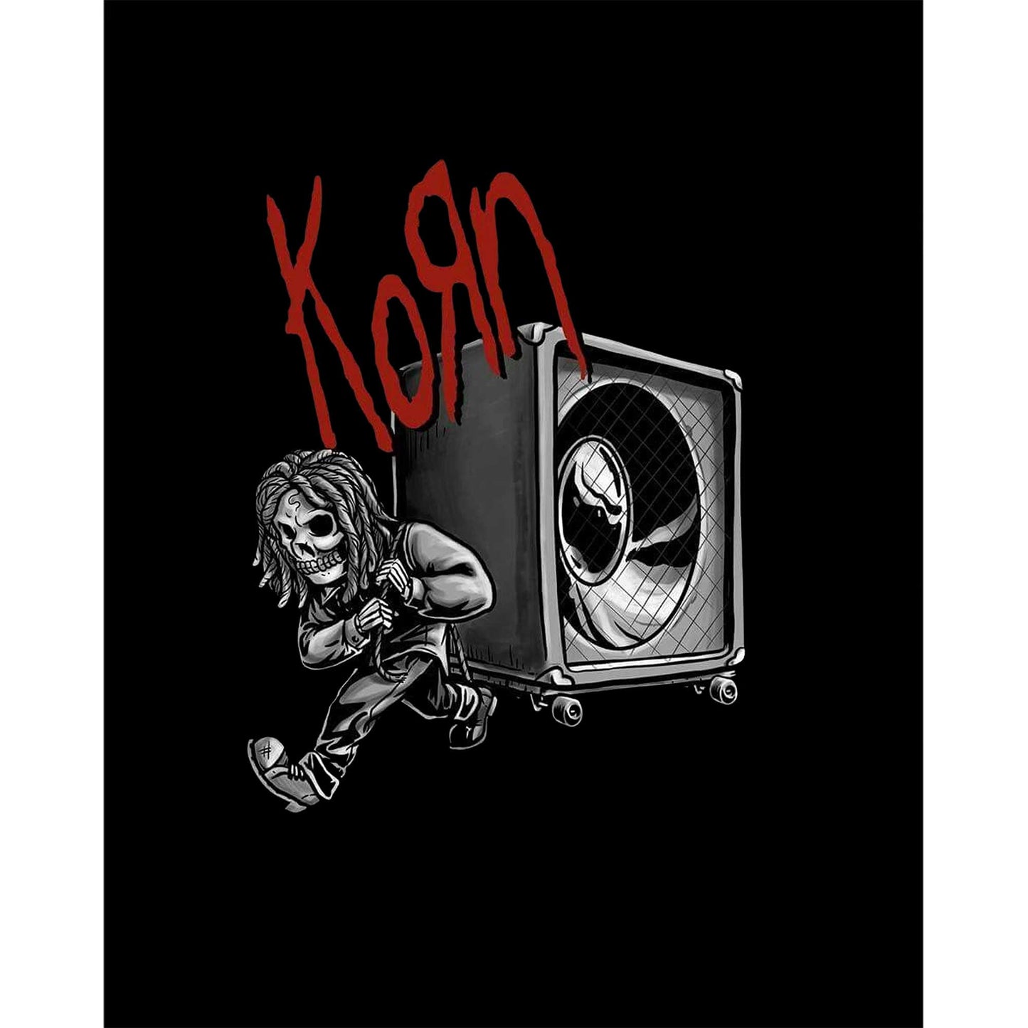 Korn Skeleton Pulling Haporlor Siyah Büyük Sırt Patch Yama