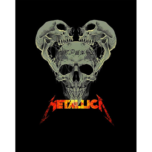 Metallica 3 Dry Heads Siyah Büyük Sırt Patch Yama