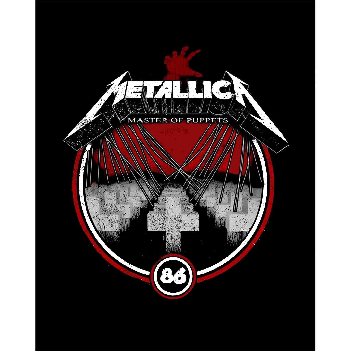 Metallica Master of Puppets Albums Siyah Büyük Sırt Patch Yama