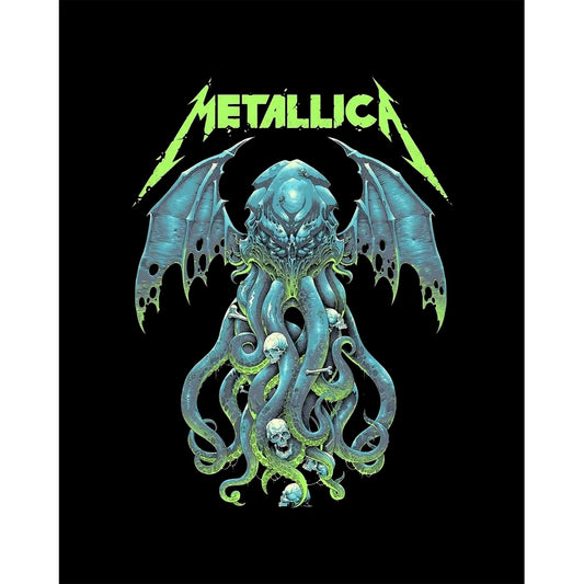 Metallica Octopus Bat Siyah Büyük Sırt Patch Yama