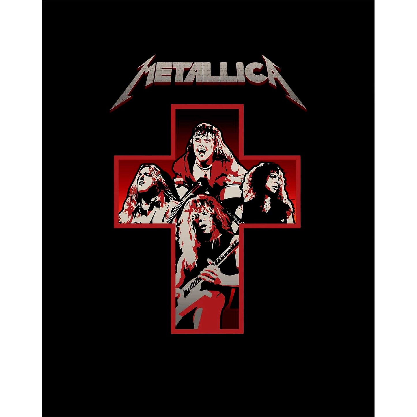 Metallica Silhouettes İnside The Cross Siyah Büyük Sırt Patch Yama