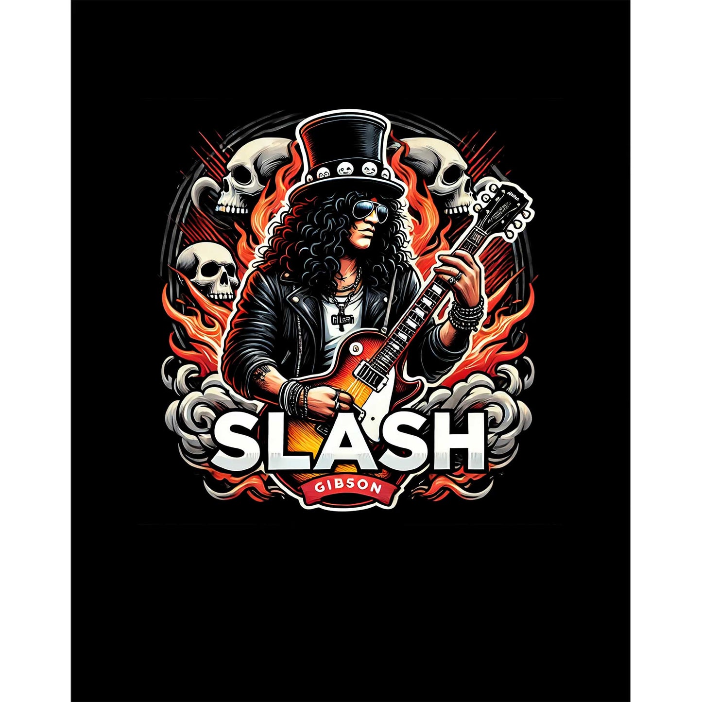 Slash Gibson Siyah Büyük Sırt Patch Yama