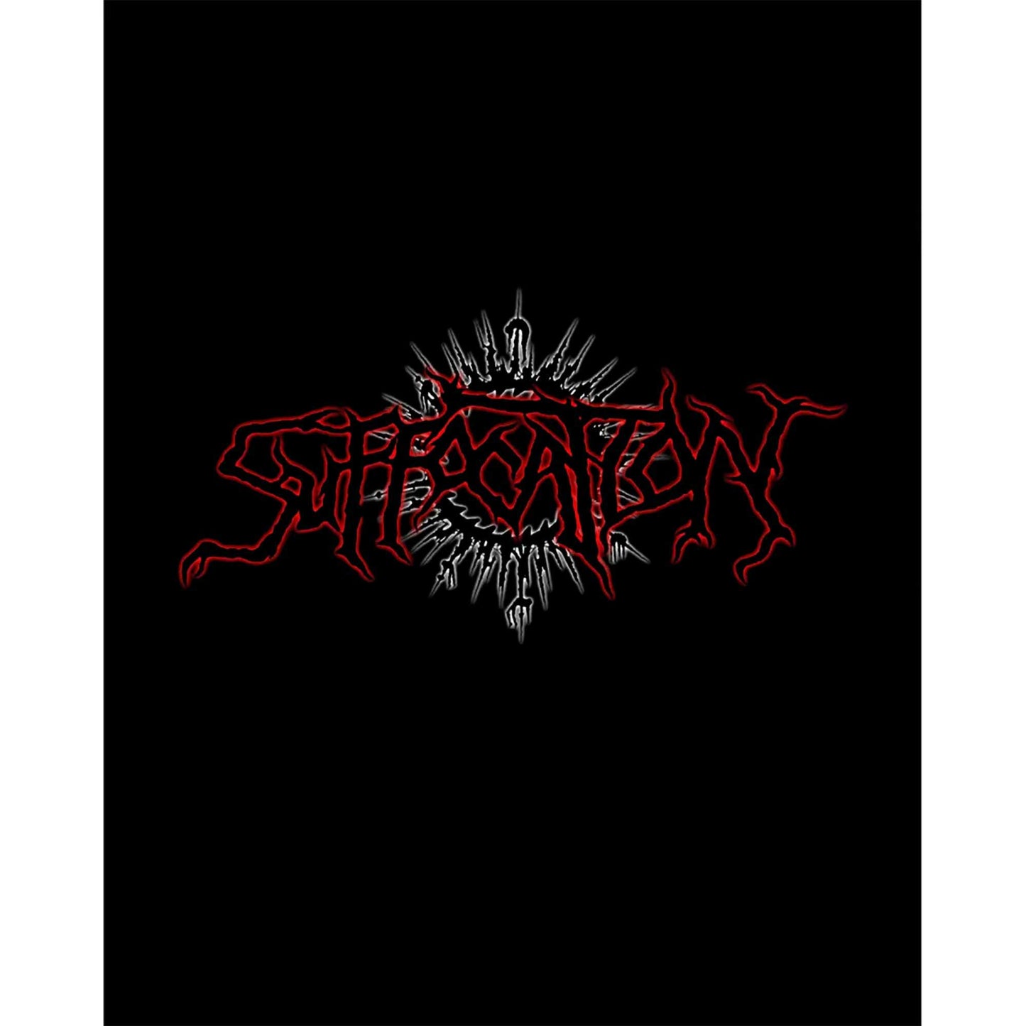 Suffocation Yazılı Logo Siyah Büyük Sırt Patch Yama