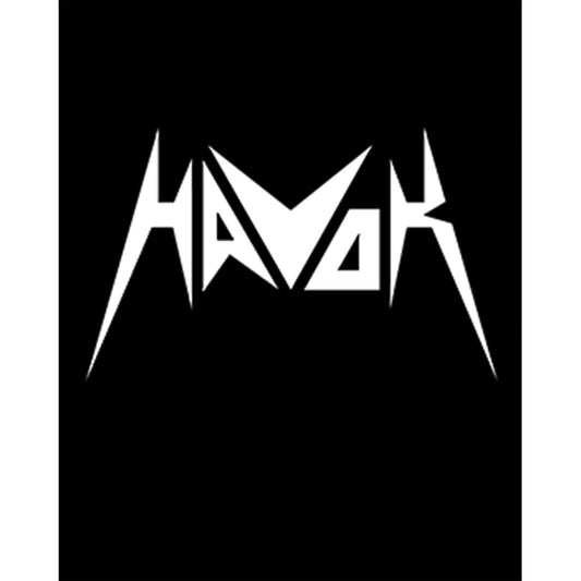 Havok Logo Text Siyah Büyük Sırt Patch Yama