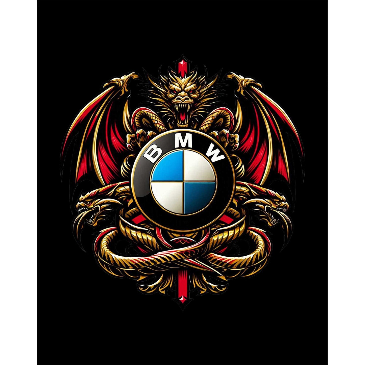 Bmw Logo Ejderha Büyük Sırt Patch Yama