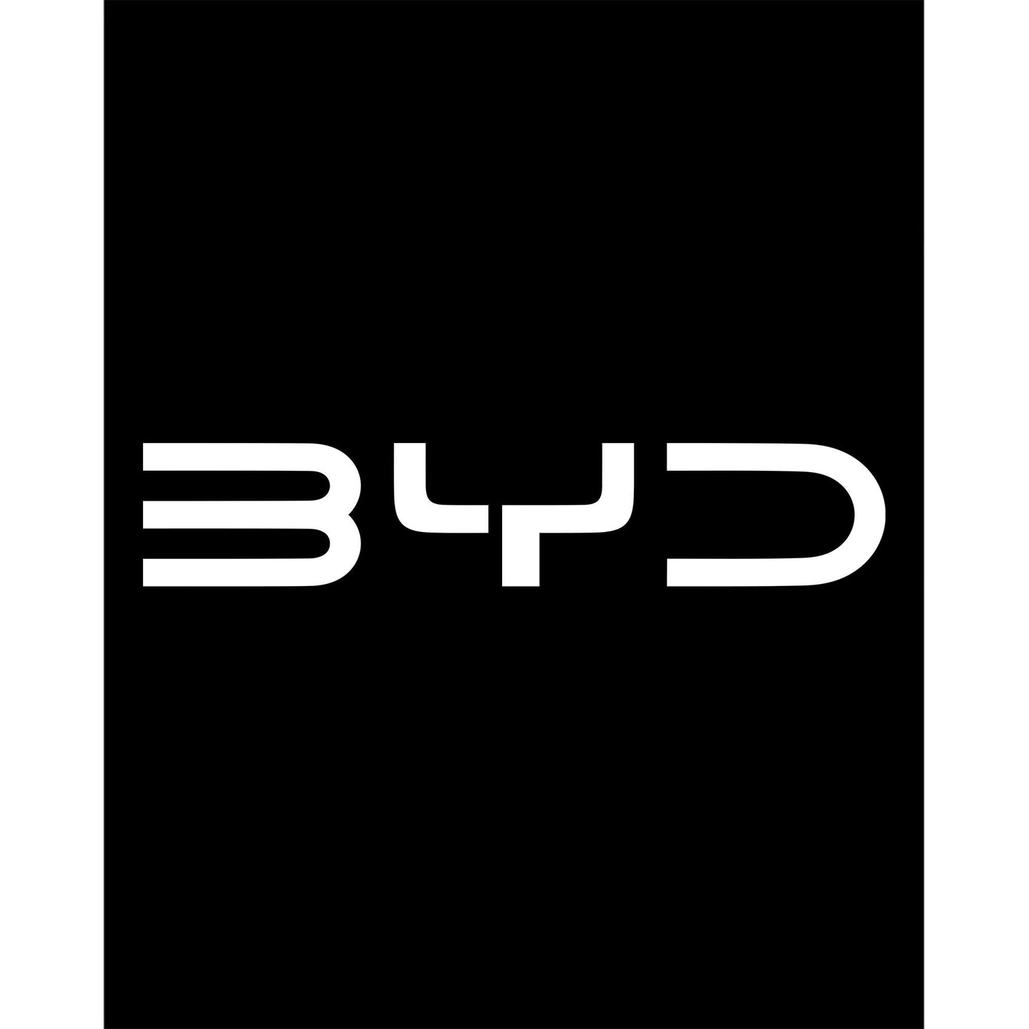 BYD Logo White Büyük Sırt Patch Yama