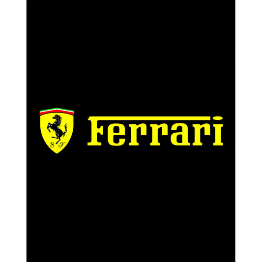 Ferrari Logo Gold Text Büyük Sırt Patch Yama