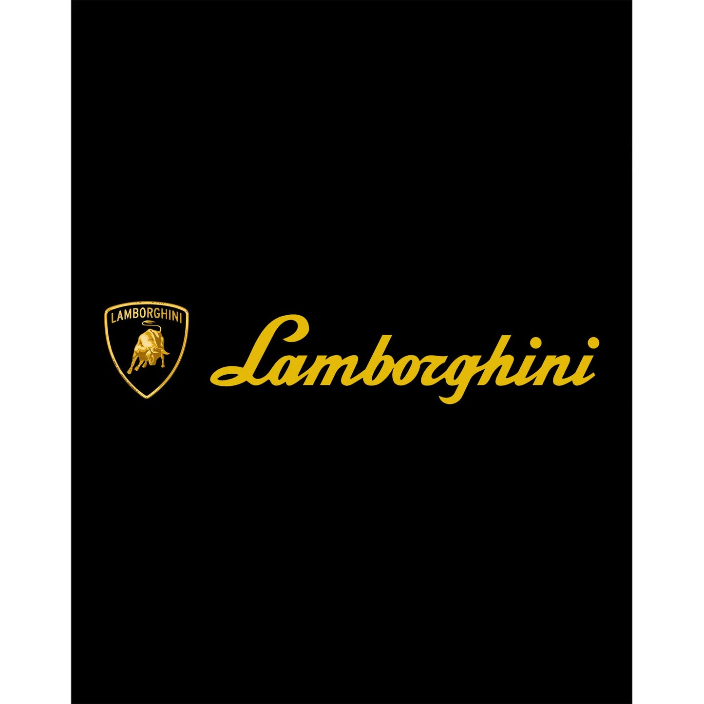 Lamborghini Gold Logo Text Büyük Sırt Patch Yama