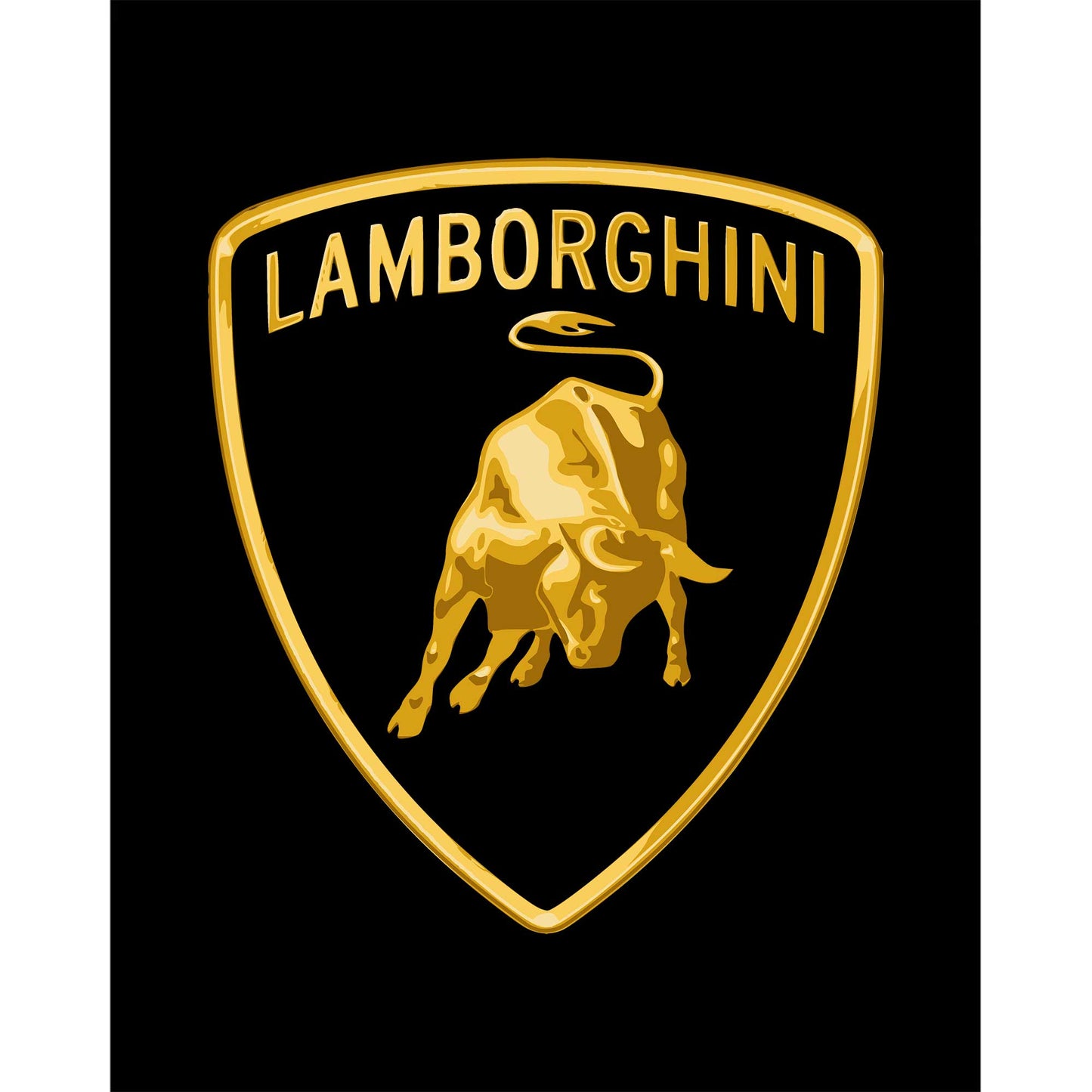 Lamborghini Gold Logo Büyük Sırt Patch Yama