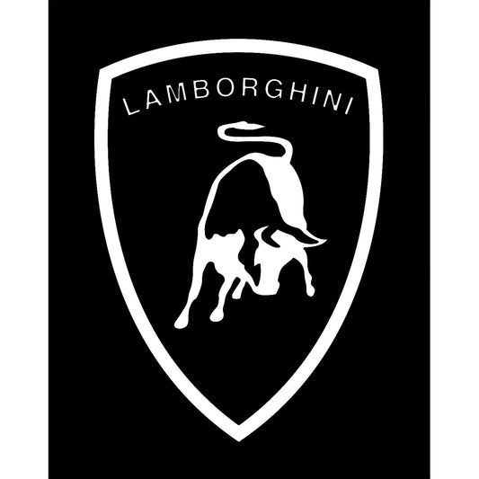 Lamborghini Logo White Büyük Sırt Patch Yama