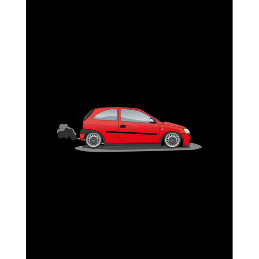 Opel Corsa Red Büyük Sırt Patch Yama