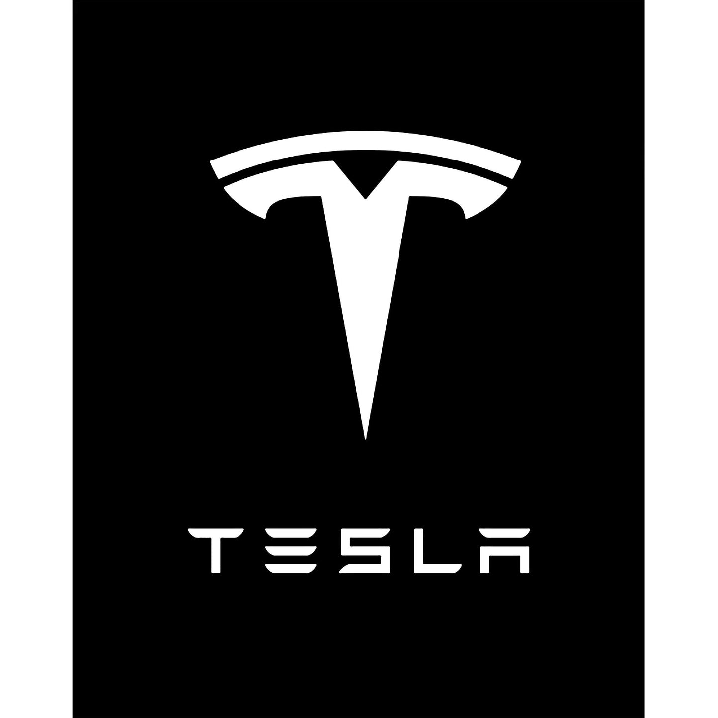 Tesla Logo Text Büyük Sırt Patch Yama