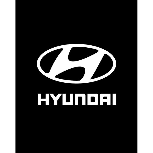 Hyundai White Logo Büyük Sırt Patch Yama