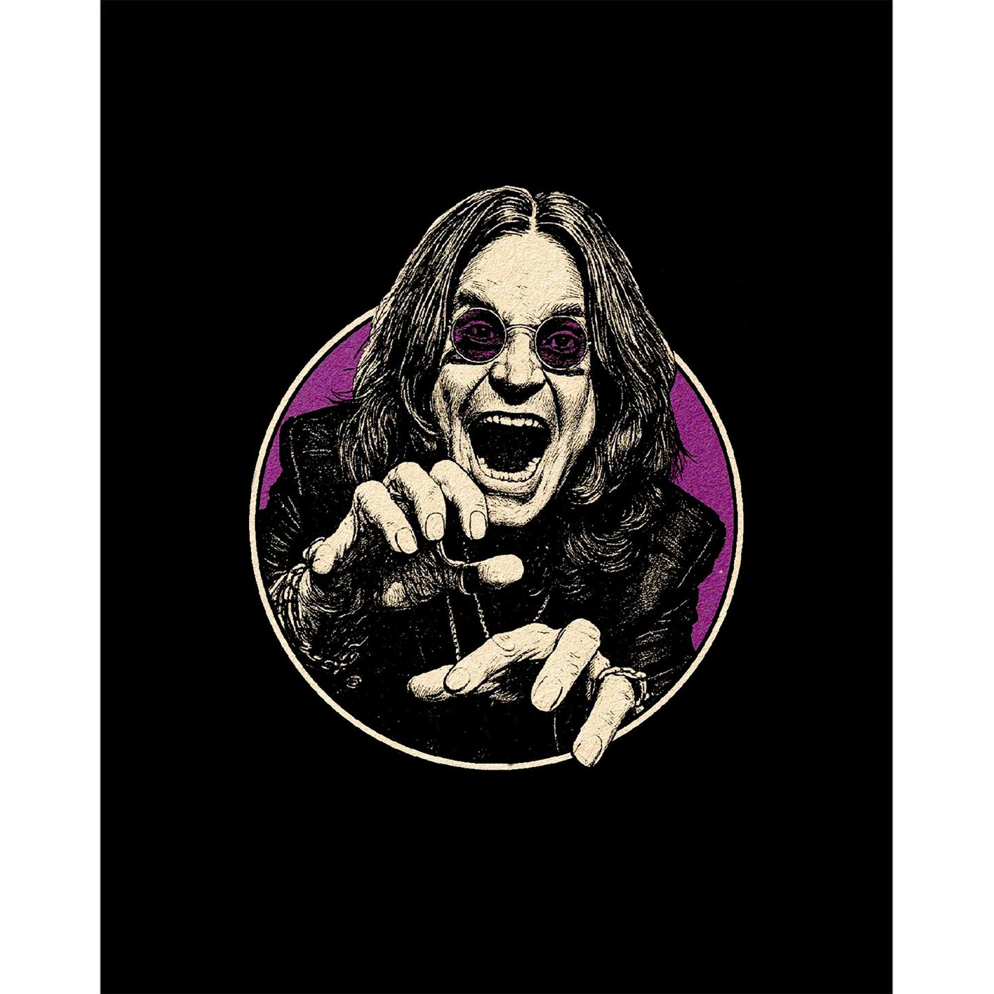 Ozzy Osbourne Portre Büyük Sırt Patch Yama