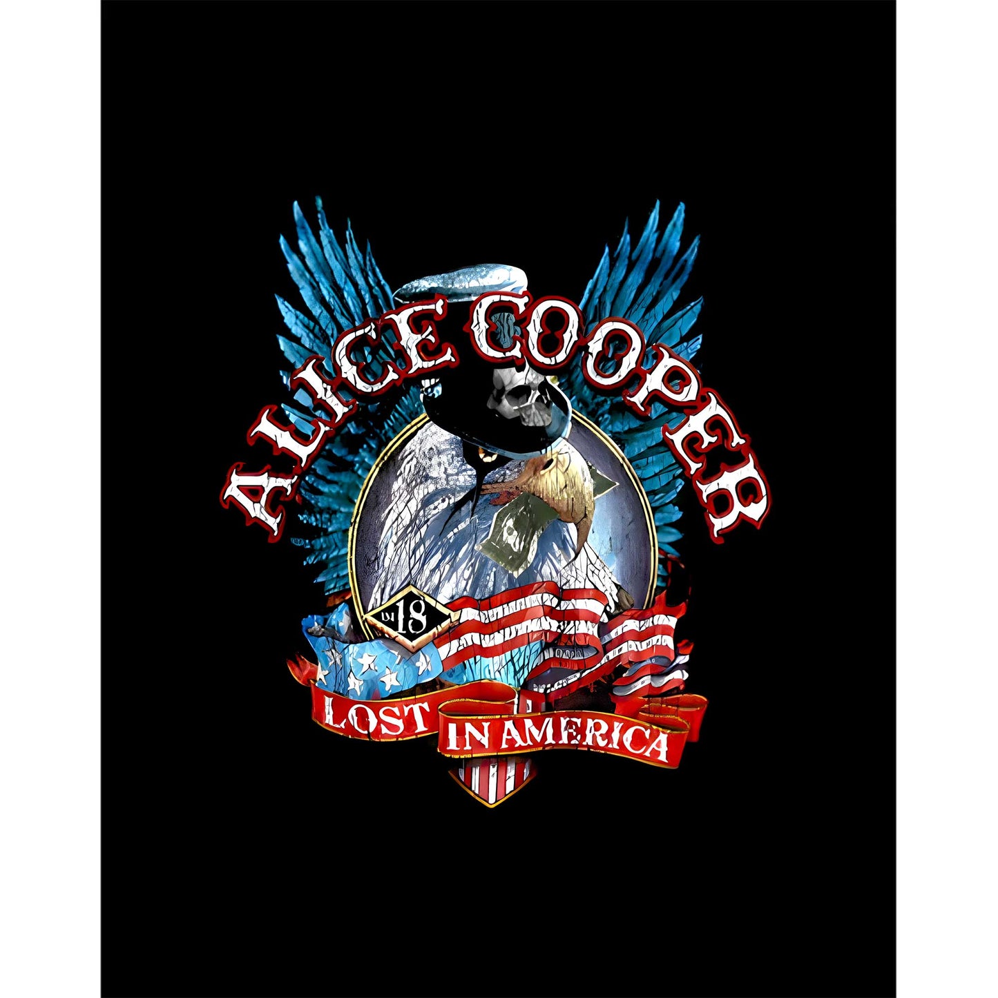 Alice Cooper Lost In America Büyük Sırt Patch Yama
