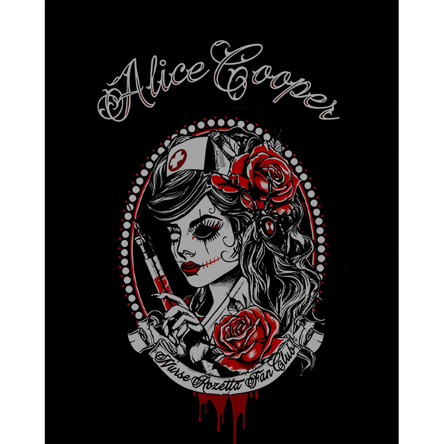 Alice Cooper Nurse Rozetta Fan Club Büyük Sırt Patch Yama